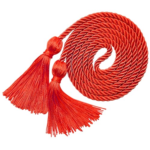 Image of Graduation Honor Cords Red Graduation Cords with Tassels, 67 inch Long for Graduation Students