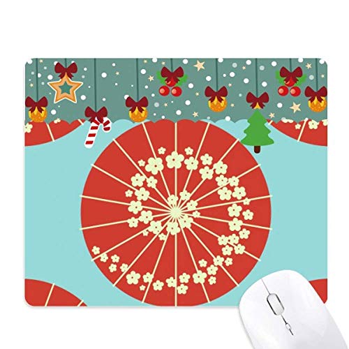 Tapis de Noël Sakura pour bureau avec motif parapluie