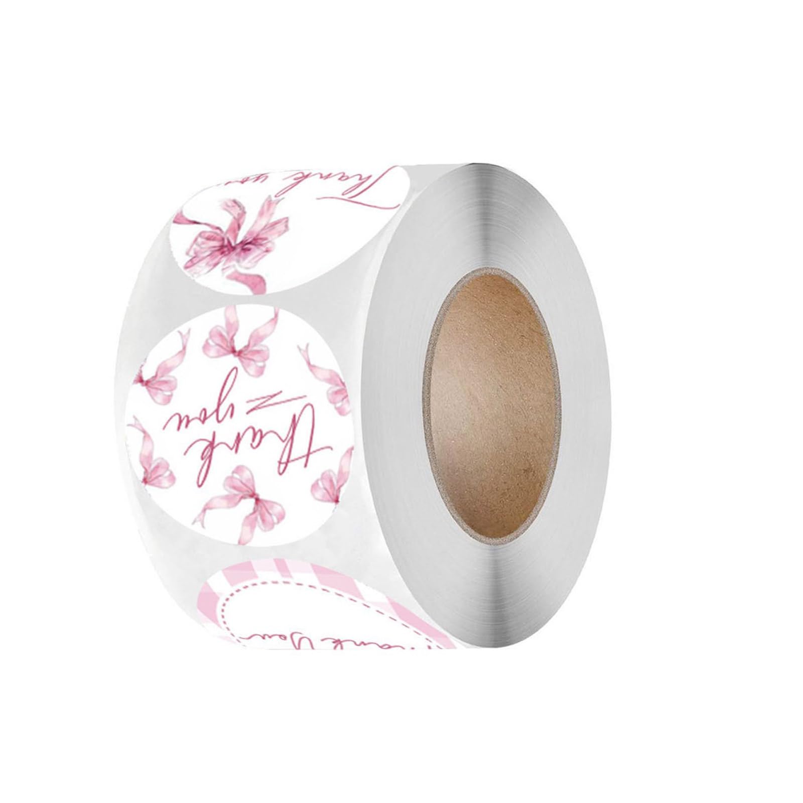 Round Sticker Thank You Stickers Lovely Bows Labels Sealing Sticker for Wedding Thank You Labels for Party