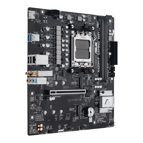 A620M-F GAMING WIFI, Scheda madre AMD mATX, DDR5, 2x M.2 PCIe 4.0, HDMI, 2.5Gb Ethernet, USB 3.2 Gen 1 Type-A, SafeSlot Core+, Q-DIMM, Q-LED Core, Q-Slot, 5X PROTECTION III, Armoury Crate - Scheda madre - Immagine 2