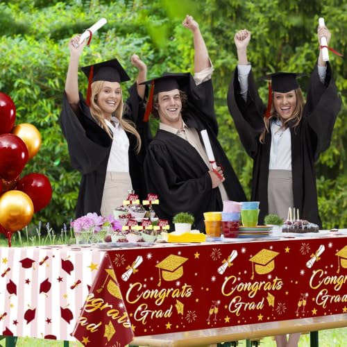 CESOF Graduation Tablecloth Party Decorations Class of 2026 Maroon and Gold by CESOF - Used condition - Image 5