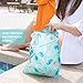 Bumkins Waterproof Wet Bag for Baby, Travel, Swim Suit, Cloth Diapers, Pump Parts, Pool, Beach, Gym Clothes, Toiletry, Hook to Stroller, Daycare, Zipper Reusable Wetdry Packing Pouch, Ocean Life Blue