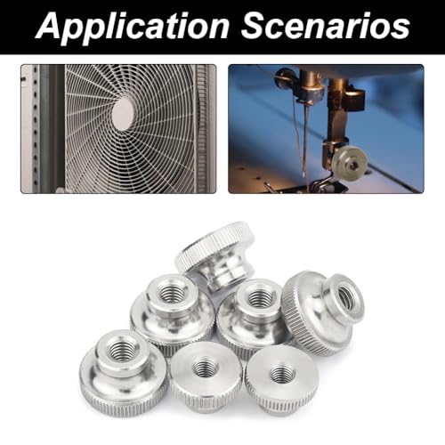 Rändelmutter, Gerändelte Daumenmuttern, Gewindemutter Gerändelt, Geriffelte Seitenflächen Mutter, Sie Werden vor Allem Im Feinwerktechnikbereich und Maschinenbau Eingesetzt, M6, 20 Stück