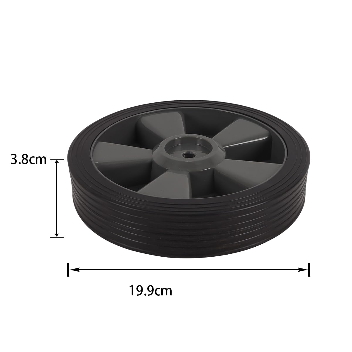 Ludom Confezione da 2 ruote in plastica per barbecue, ruote per forno da barbecue da 195 mm per carrello per barbecue, per barbecue a gas Charbroil e altre marche