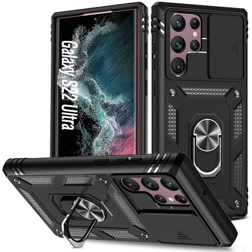 Coque Galaxy S22 Ultra noire protection intégrale lentille amovible