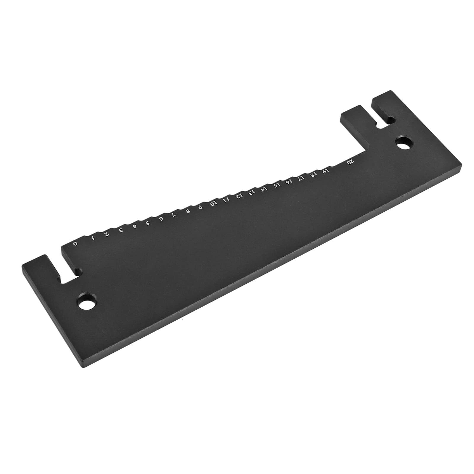 Medidor de altura para sierra circular eléctrica, herramienta de medición industrial con láser - escala tallada, ajuste de altura multifunción para trabajos de carpintería y operac (Métrico 16CM)