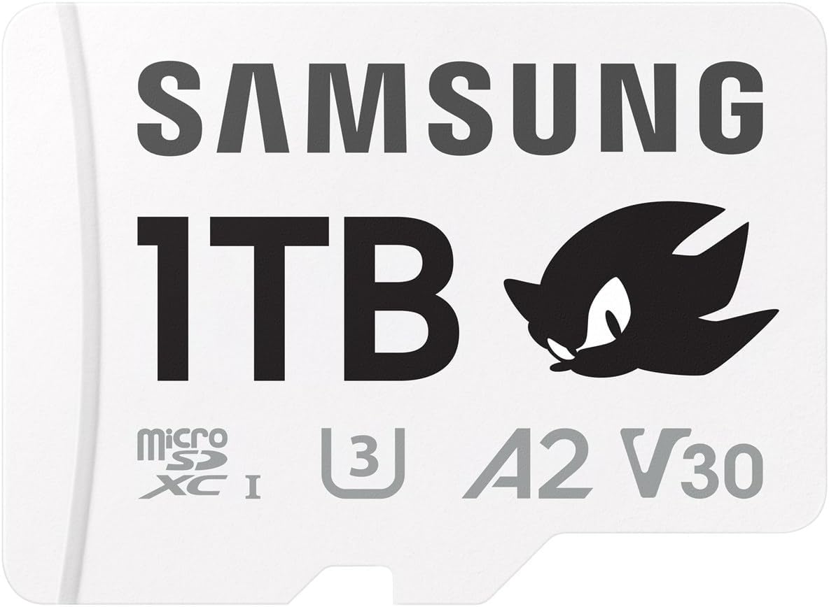 Samsung Memory MB-MD1T0SA Sonic PRO Plus MicroSD Card for Gaming Console, Action Cam and Drones 1TB, UHS-I U3, Up to 180MB/s