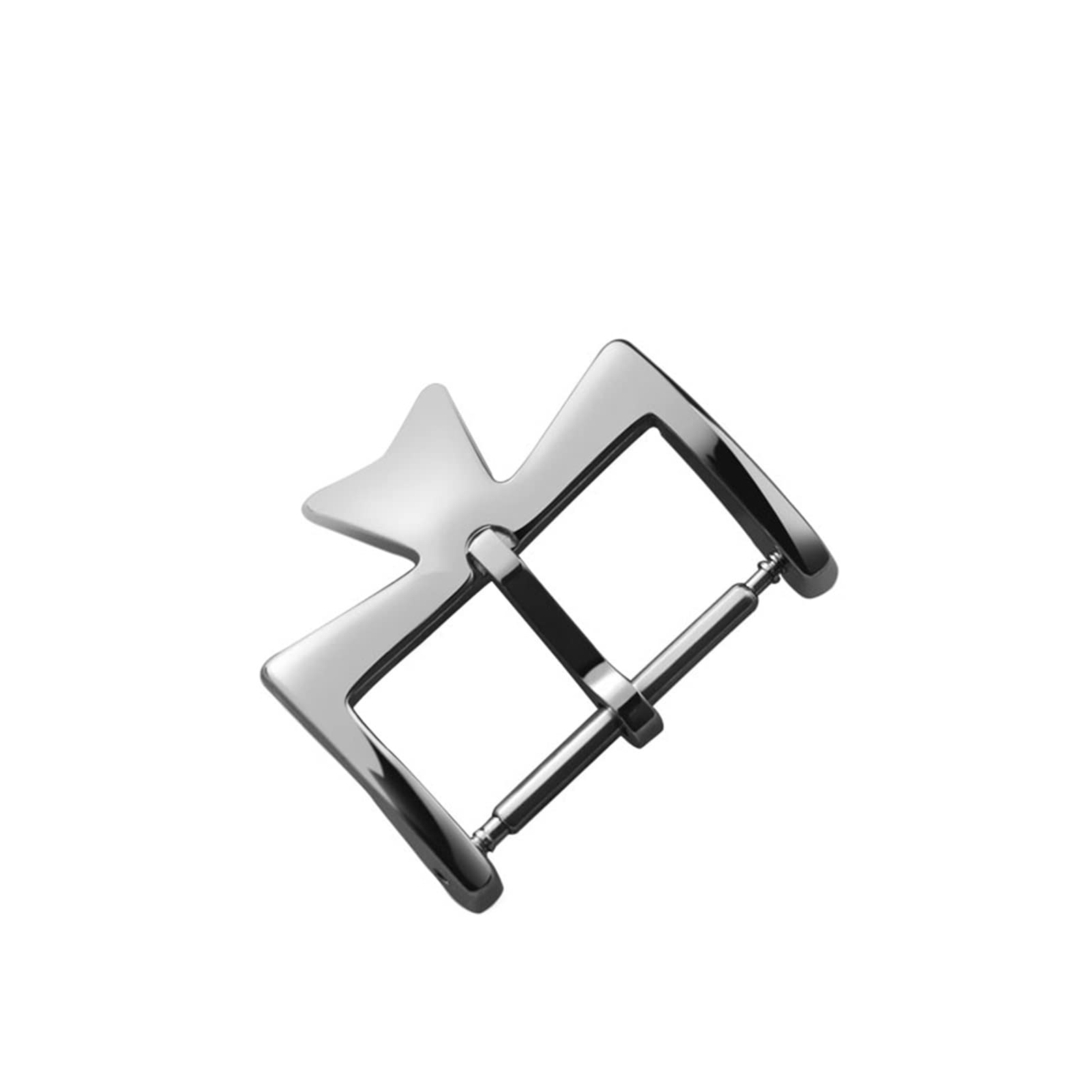 NIBOTT Stainless Steel Watch Clasp Fit For VC Fit For Vacheron Watch Strap Buckles Constantin 16MM 18MM Silvery Golden Rose Gold Metal Pin Clasp(Silver,18mm)
