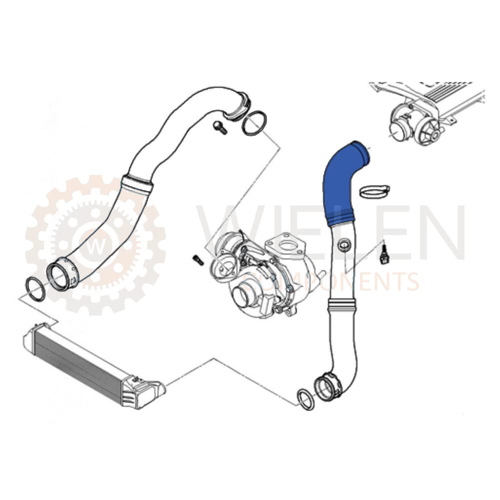COMPATIBILE CON MANICOTTO INTERCOOLER TUBO TURBO BMW 3 E46 3.18 3.20 M47 11617799397