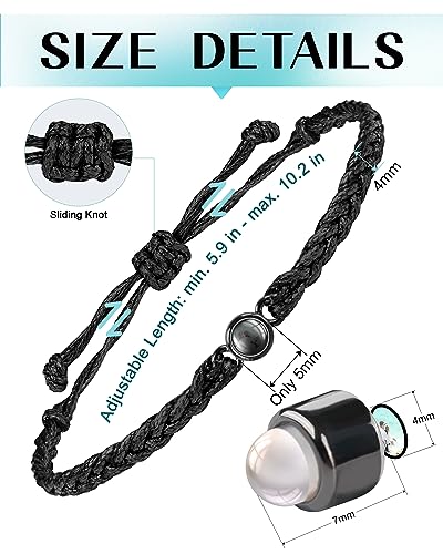 Custom Bracelets With Picture Inside, Customized Projection Bracelets With Photos, Picture Bracelet Personalized Photo, Memorial Anniversary Birthday Gifts For Women/Men/Family/Couple/Friend/Dog/Cat #TOP1