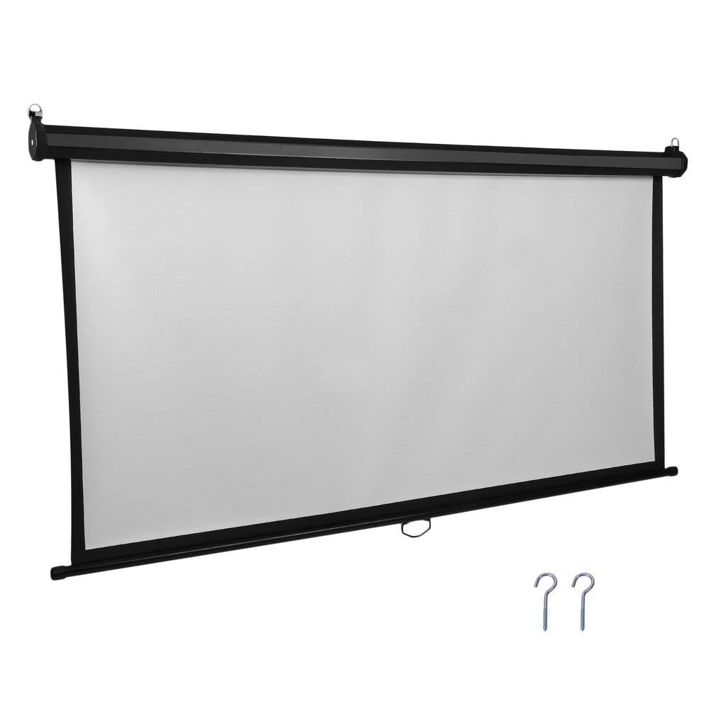 Buy Retractable 169 Projector Screen,100Inch SelfLocking Manual Pull