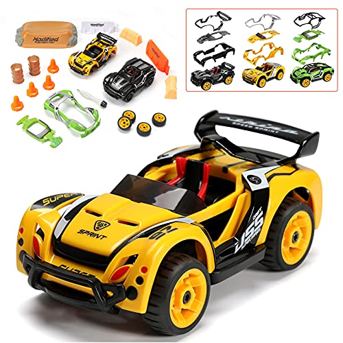 Take Apart Racing Car Toys Pull Back Car Creative STEM Car Toy Play Sets 32 Parts DIY Car Assembly Tool Kit Build Your Own Car Mechanic Gifts Toy Vehicle for Kids Boys & Girls Aged 3+