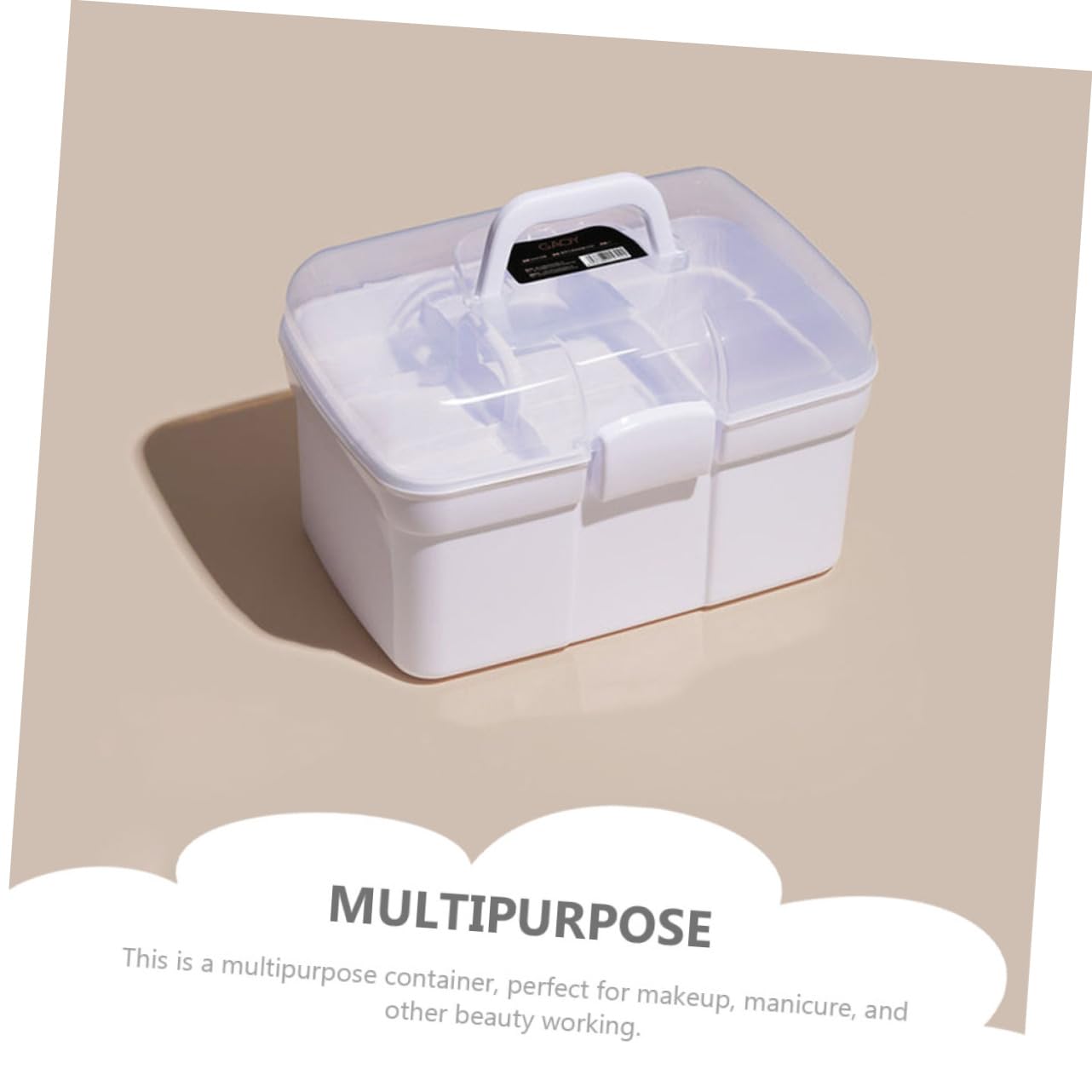 Large Capacity Portable Plastic PP Nail Art Storage Box Multi Purpose Makeup Organizer for Salon Travel Durable Lightweight Design for Manicure Accessories