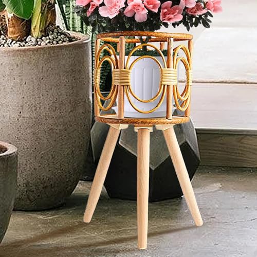 Étagère à bohème faite main en rotin pour une chambre cocooning