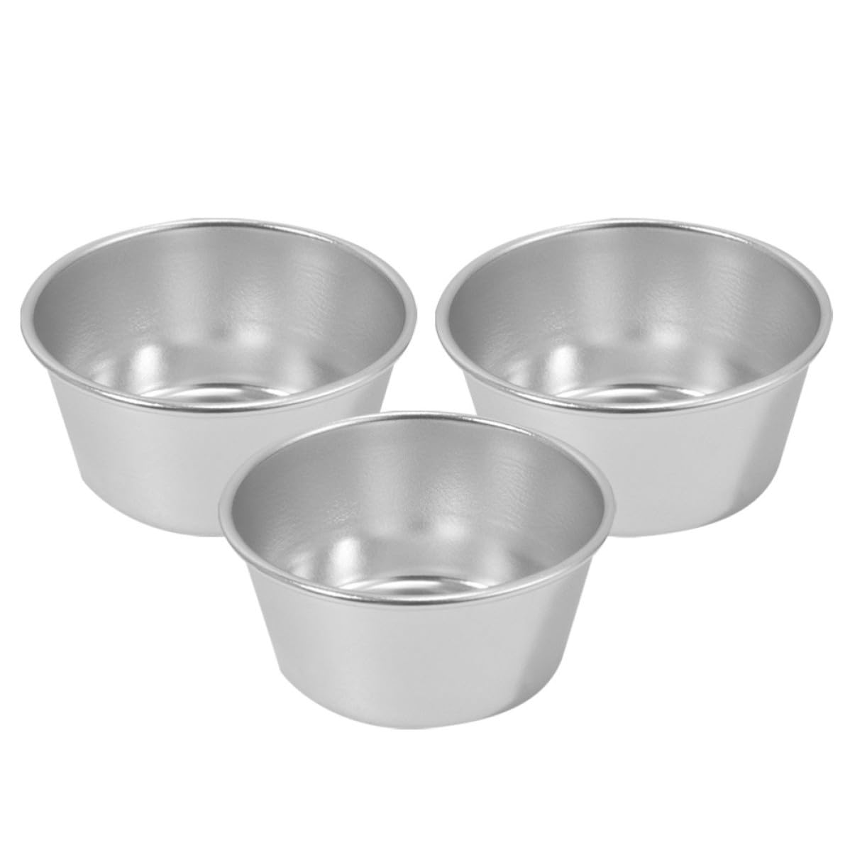 Operitacx 3 Pièces Moule à Tartelettes en Acier à Haute Teneur en Carbone, Antiadhésif, Robuste et Étanche, pour Pâtisserie Maison et Cuisson DIY Argenté