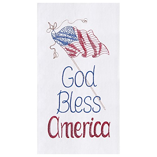 C&F Home God Bless America Flour Sack Kitchen Patriotic Red White Blue American 4Th Of July Memorial Labor Day Towel Decor Decoration Usa Independence Day Memorial Day Americana White #TOP30