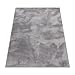 Paco Home Teppich Wohnzimmer Schlafzimmer Kurzflor Waschbar Einfarbiges Muster Flauschig Weich rutschfest Moderne Deko, Grösse:60x100 cm, Farbe:Grau