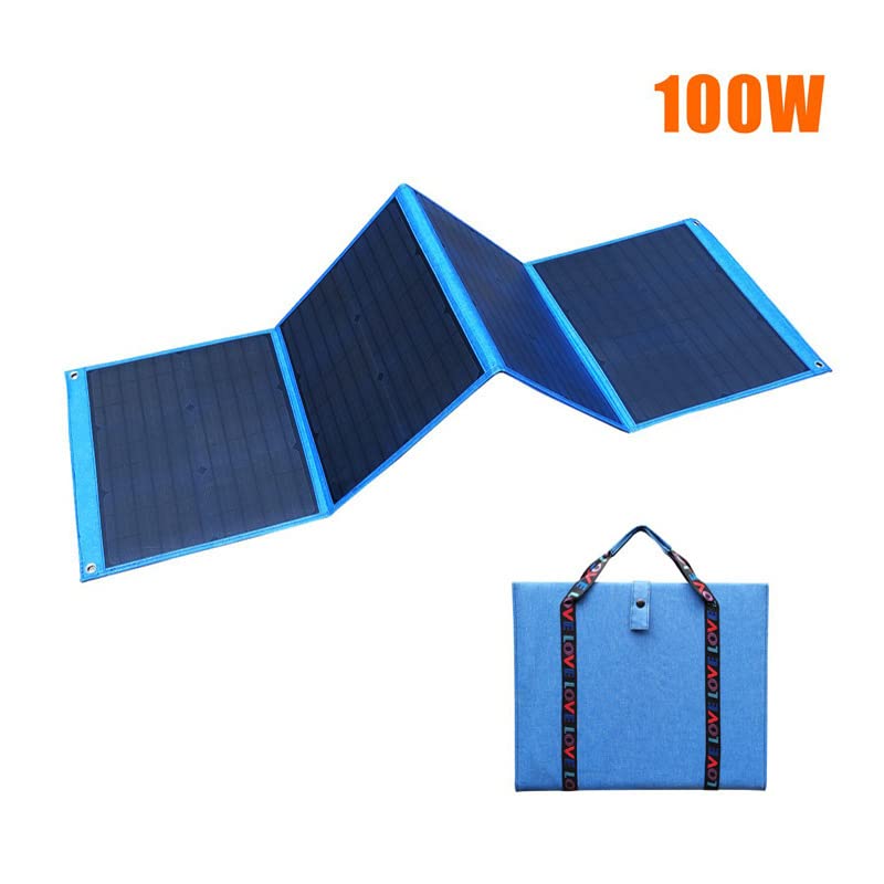 Pannello Solare Scheda di Ricarica Solare Alimentatore Elettrico for Esterni Alimentatore ad altissima Potenza Borsa Pieghevole Solare da 100 W