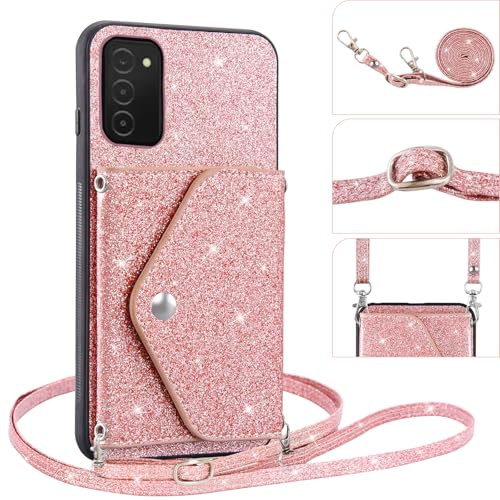 Coque A03S Asuwish GLTSJB anti rayures robuste or rose