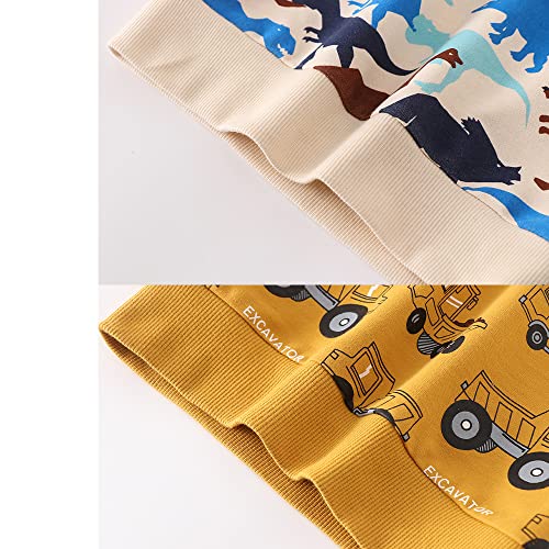 Image of Toddler Boys Crewneck Sweatshirt, Cotton Long-Sleeve Pullover Cartoon Print