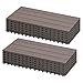 Laneetal Set di 12 Pavimento per Esterno, Pavimento WPC Incastro, per Giardino, Patio, Terrazza, Balcone, Pavimentazione Esterna 30x60 cm, Marrone