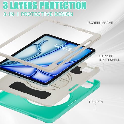 Coque iPad Air 11 M4 anti-chute pour éviter les écrans brisés par les enfants - 3