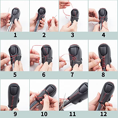 Hnluy Trim For Jeep Cherokee Compass Renegade Accessories Leather Auto Gear Shift Knob Cover Protector Trim Cap Sticker (A1) #TOP5