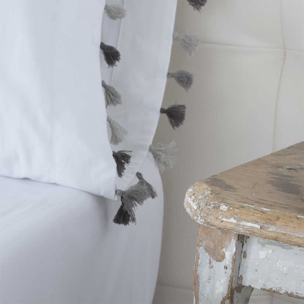COTTON ARTean Juego sábanas Cama 180 Percal Algodón 200 Hilos EGA Blanco | Incluye 4 piezas: encimera, bajera ajustable, 2 fundas de almohada. Certificado OEKO-TEX