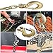 Ailengy Yision 4 Pack Heavy Duty Forged Steel Clevis Slip Hook 5/16 Inch, G70 Safety Hook Tow Chain 14,000 LB Capacity Clevis Grab Hook with Latch Forged Grade for Trailer Truck Transport