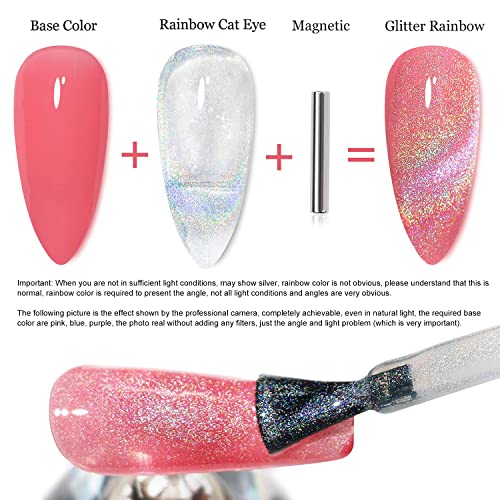 Vishine Esmalte de Uñas Gel Cat Eye 16ml Plateado miniatura 3