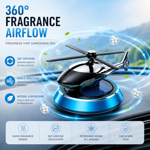 Image of solar helicopter for car dashboard air freshener (Multicolour)