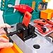 Amazon Basics Kids Workbench Construction Toy Tool Set Playset with 80 Pieces Including Tools, Accessories, Play Helmet & Play Safety Goggles, for Kids Ages 3 and Up, Multicolor, Medium
