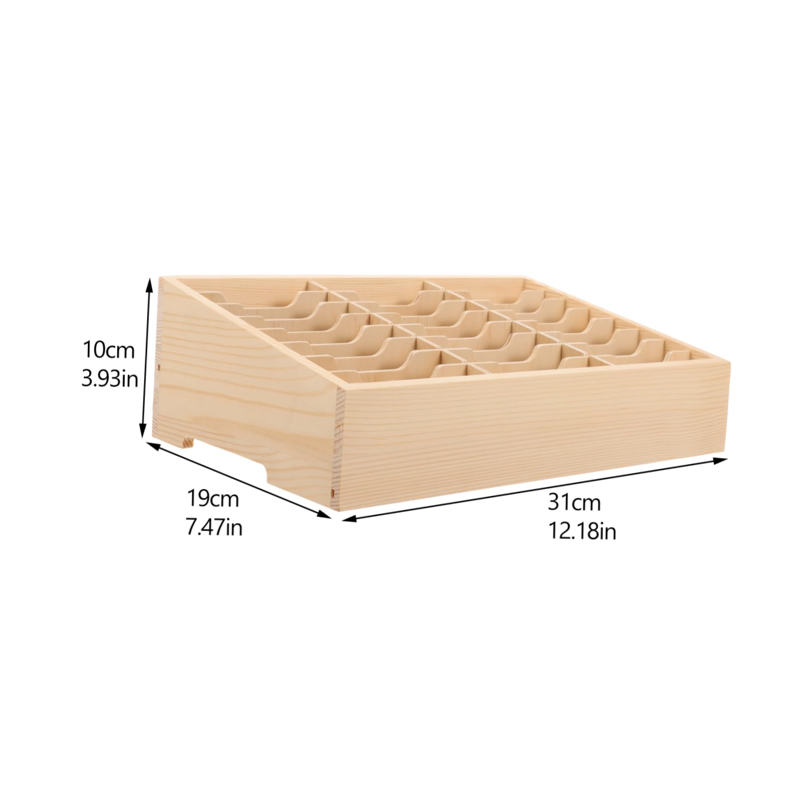 Veemoon Caja Organizadora Múltiples Compartimentos de Teléfono Móvil de Madera y Gran Capacidad de Almacenamiento para Escritorio Adecuado para Aulas y Oficinas