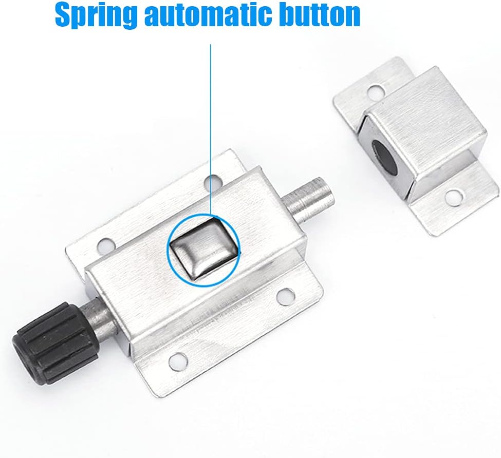 3 Inch Spring Latches Bolt, 5 Pcs Stainless Steel Spring Latch Lock