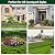 Decorative Garden Fence, 10 Panels No Dig Fence, 32 in(H) x 24.16 ft(L) Animal Barrier for Dogs Rabbits, Rustproof Metal Arched Decorative Garden Fences for Flower Bed, Outdoor, Yard, Patio
