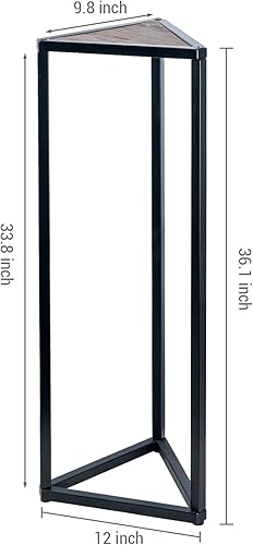 Miniatura 5 de MyGift Soporte triangular para plantas de 36 pulgadas, moderno soporte de pedestal de plantas en maceta, moderno de madera antorchada y marco de