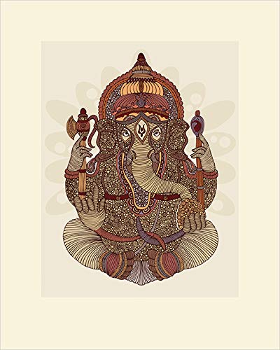Pyramid International Valentina Ramos (Ganesha) -Mounted Print 24 X 30cm, Paper, Multicoloured, 24 x 30 x 1.3 cm