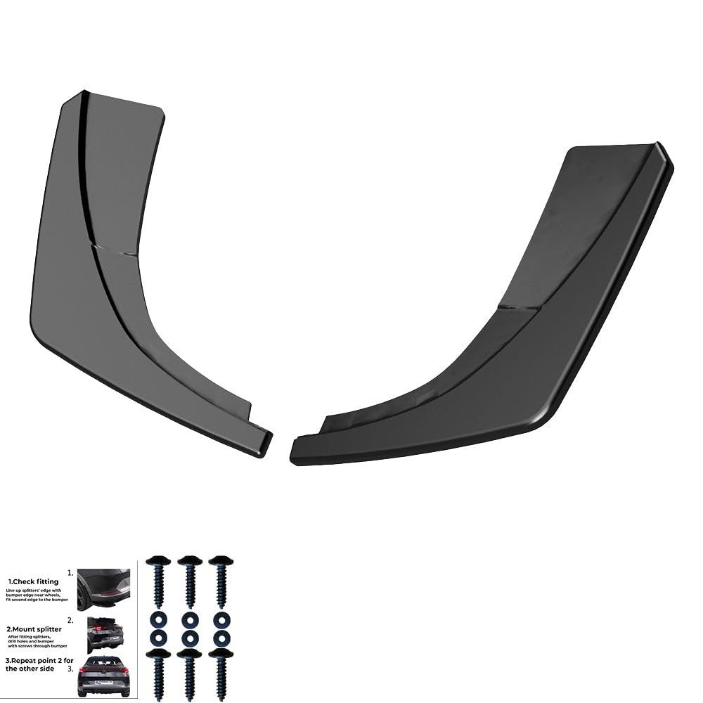 Oneway Diffusori Laterali Posteriori compatibili con Opel Astra L HB 2021- - Nero lucido