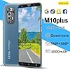 MsMga Téléphone Portable Pas Cher, 5.0 Pouces Android 9.0 OS, 16GB ROM (SD to 128GB), Dual SIM Dual Cameras, Face ID Unlock Cell Phone(Black)