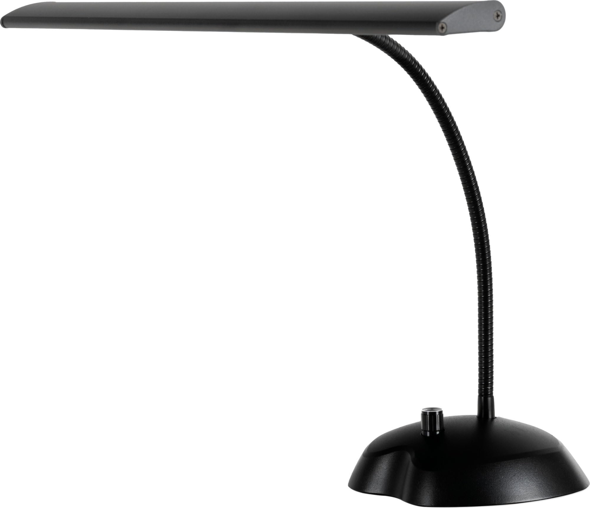Classic Cantabile 12220 Lampada da Pianoforte Dimmerabile Bianca - 36 LED luminose - Collo d'oca lungo 38 cm - Porta di ricarica USB integrato per smartphone o tablet - Nero