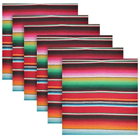 ALAZA Colourful Rainbow Cloth Napkins Set Cover