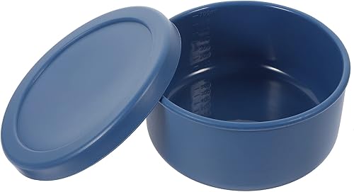Tofficu Cuenco de masa de silicona Caja de masa para pizza, caja de prueba de masa para el hogar (23.7 fl oz, azul
