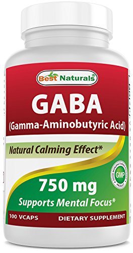Best Naturals Gaba 750 mg 100 Veggie Caps