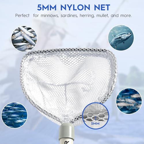 BasicGear Baitwell Landing Net Set, 8x6 in and 8x10 in Hoops - image 4