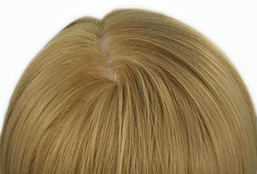 Cabezal de entrenamiento para peluquería, maniquí de entrenamiento con pelo sintético, cabeza de muñeca para practicar estilismos, con mordaza de mesa (69 cm)
