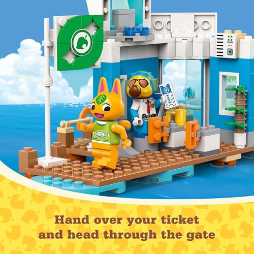 Image of LEGO Animal Crossing Fly with Dodo Airlines Airport Playset, Kids' Airplane Toy and Pilot Minifigure Inspired by The Video Game Series, Gift for Girls and Boys Ages 7 and Up, 77051