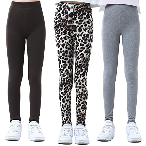 Girls MultiPacks Soft Stretch Leggings Full-Length Pants Basic Wear 4-13 Years