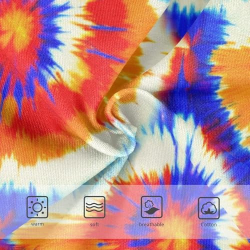 Joisal Girls Underwear Toddlers 2t Cotton Little Girl Panties Designer Briefs Underpants Orange Blue Tie Dye Swirls3