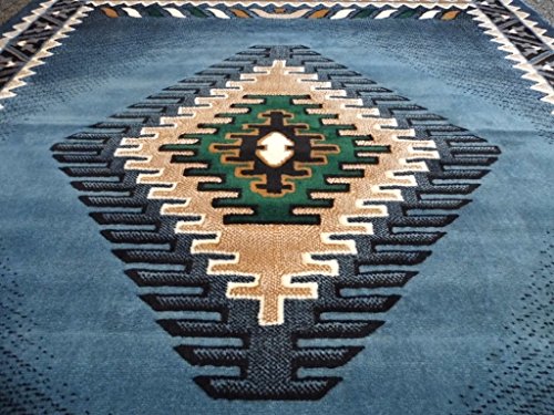 Southwest Native American Area Rug Blue Green Design D143 (8 Feet X10 Feet ) #TOP5