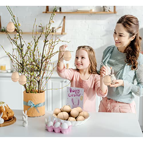 Huevos de Pascua de papel maché rellenables, suministros diy para decoraciones de fiesta y manualidades 8
